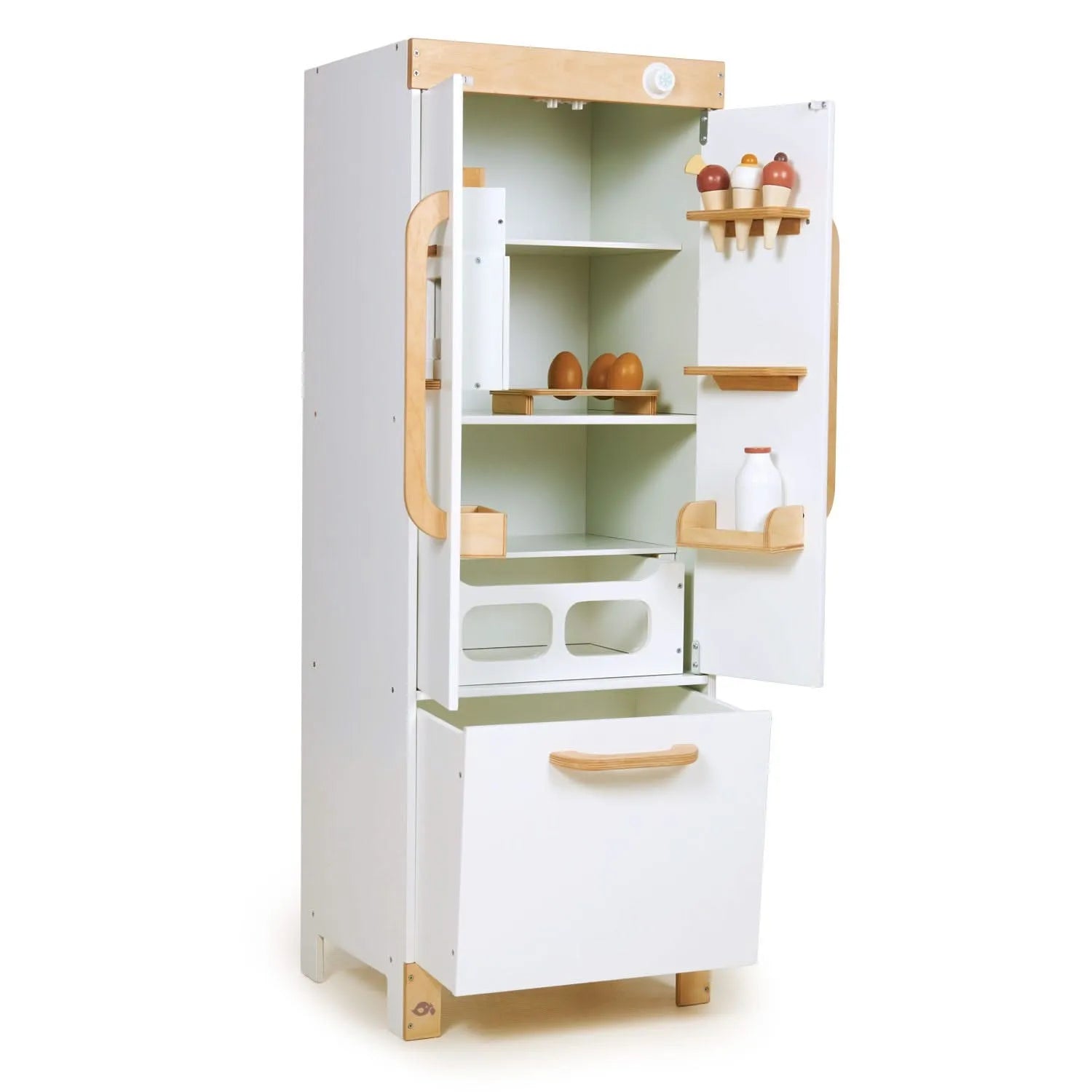 Tenderleaf Toys Wooden Refrigerator-Tenderleaf Toys Wooden Refrigerator