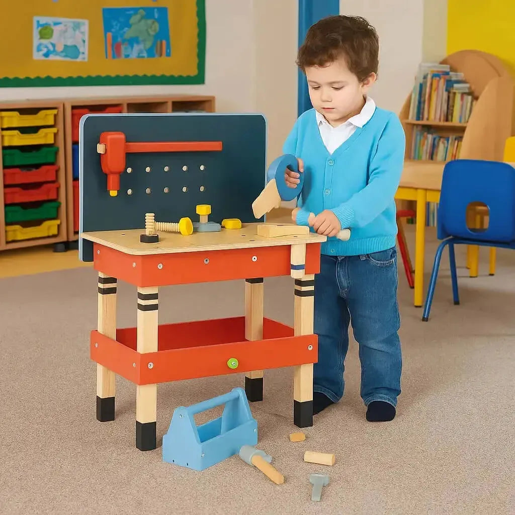 Tenderleaf Toys Wooden Tool Bench-Tenderleaf Toys Wooden Tool Bench