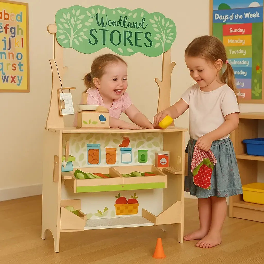 Tenderleaf Toys Wooden Woodland Store And Theatre-Tenderleaf Toys Wooden Woodland Store And Theatre