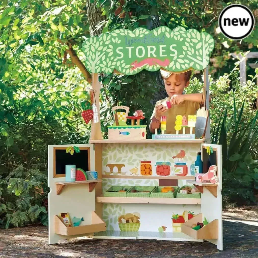 Tenderleaf Toys Wooden Woodland Store And Theatre-Tenderleaf Toys Wooden Woodland Store And Theatre