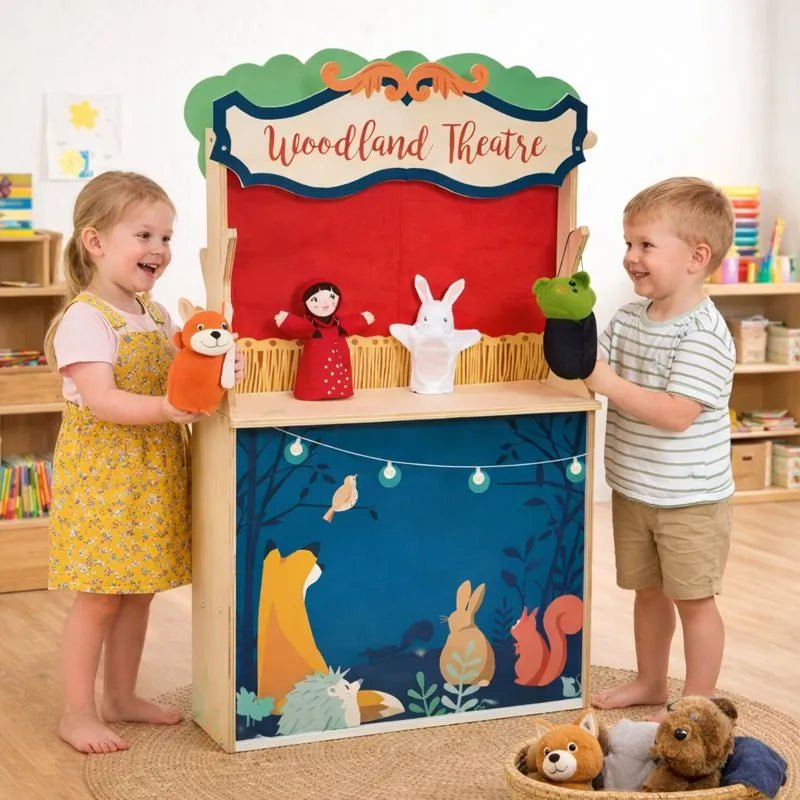 Tenderleaf Toys Wooden Woodland Store And Theatre-Tenderleaf Toys Wooden Woodland Store And Theatre