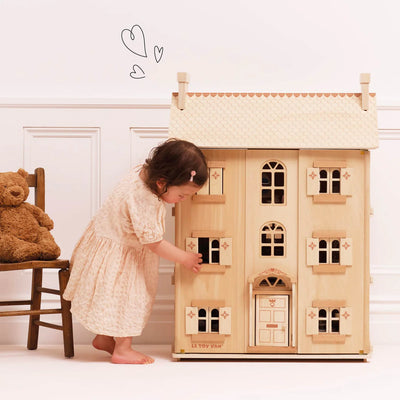The Grand Natural Wood Dolls House-The Grand Natural Wood Dolls House