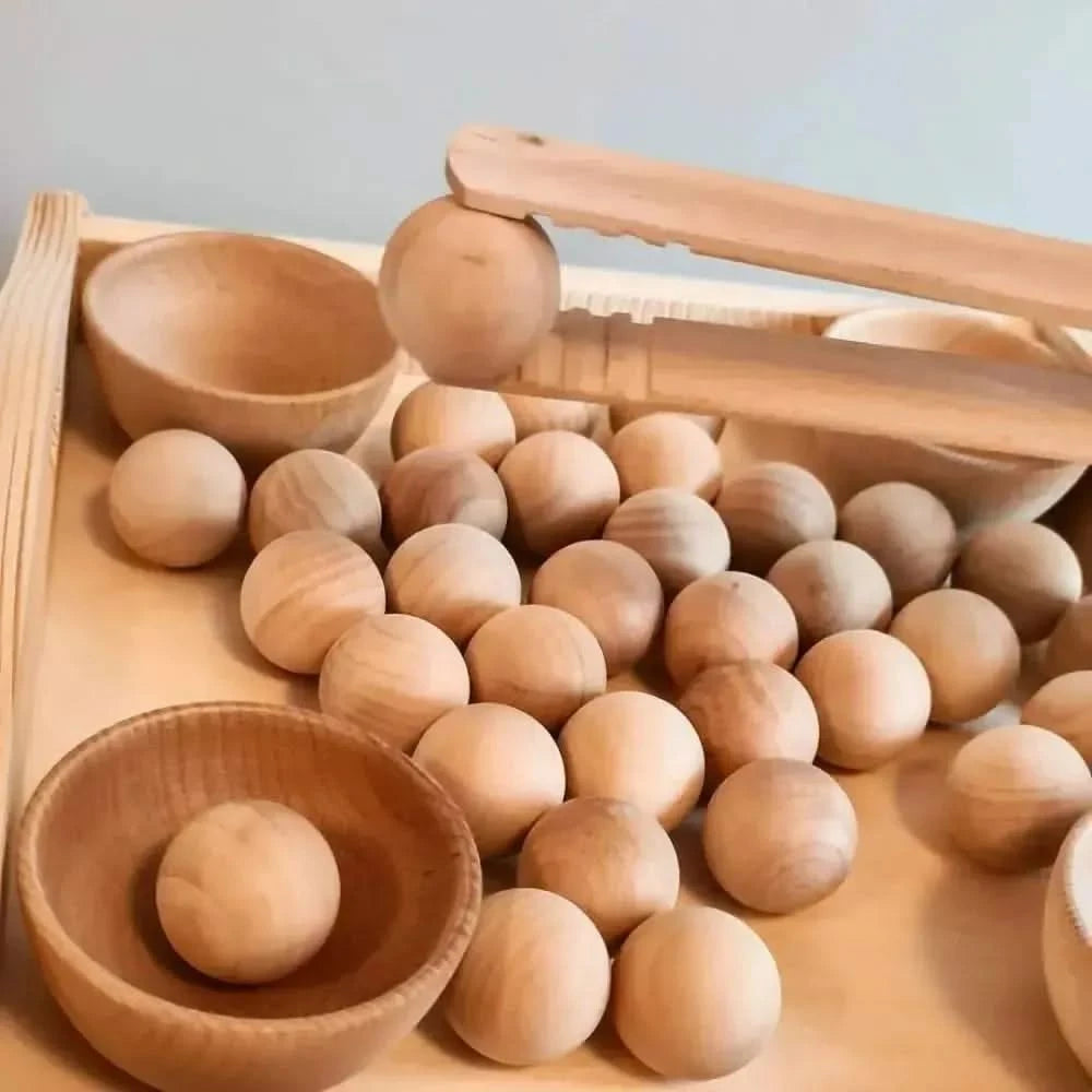 TickiT Beechwood Balls 50mm Pk10-TickiT Beechwood Balls 50mm Pk10