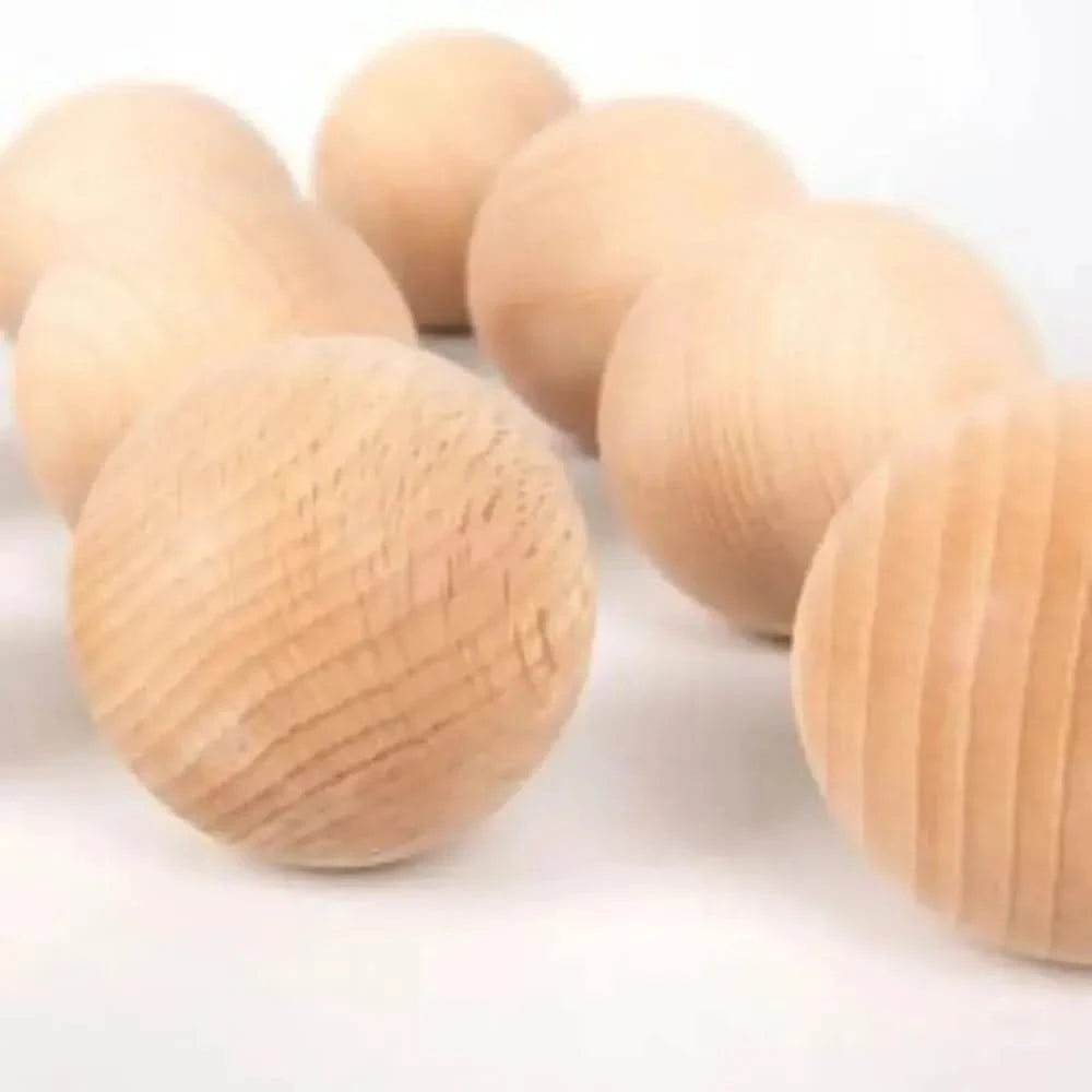 TickiT Beechwood Balls 50mm Pk10-TickiT Beechwood Balls 50mm Pk10