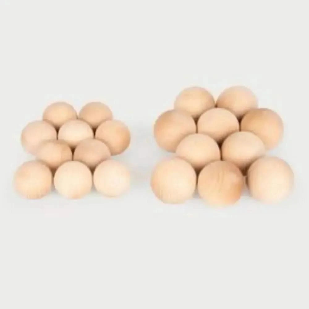 TickiT Beechwood Balls 50mm Pk10-TickiT Beechwood Balls 50mm Pk10
