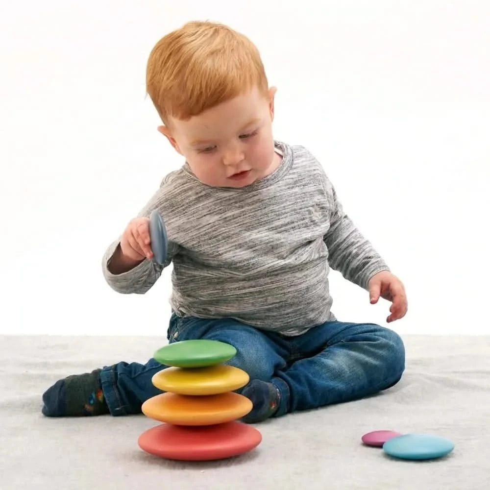 TickiT Rainbow Wooden Buttons-TickiT Rainbow Wooden Buttons