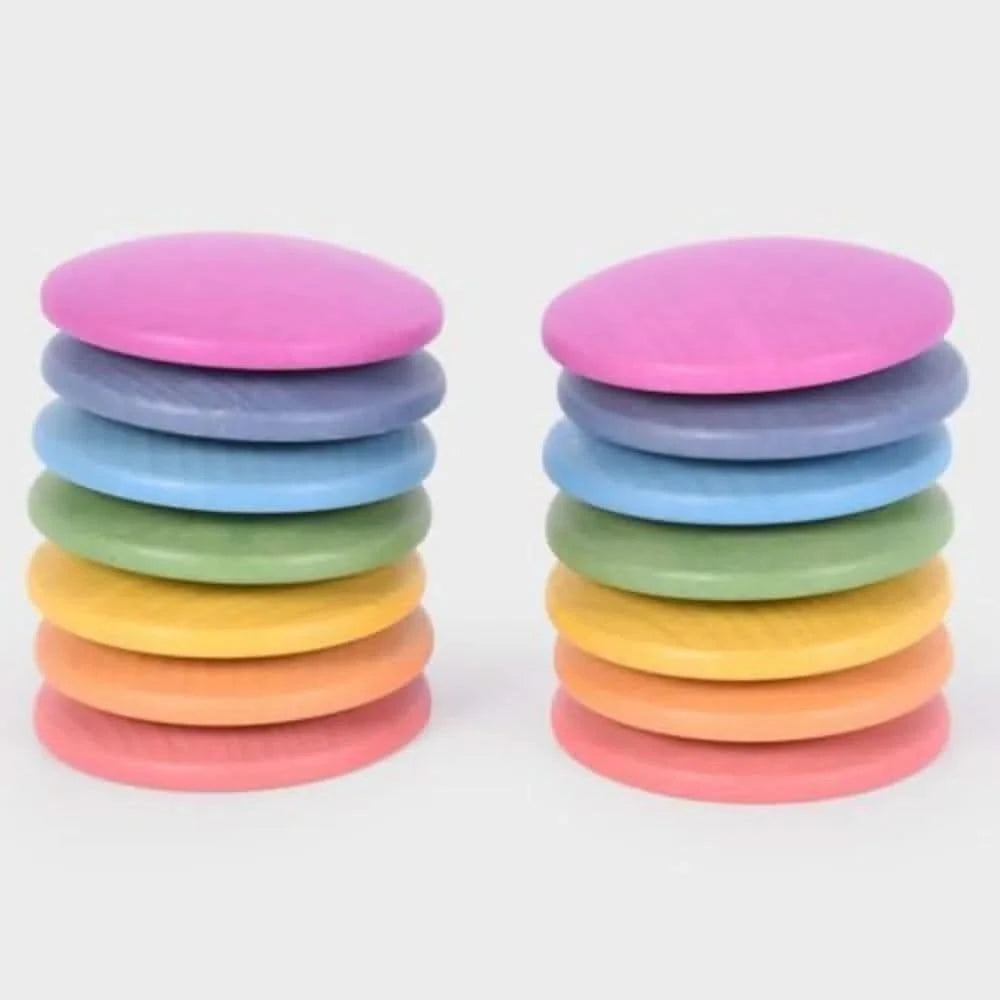 TickIT Rainbow Wooden Discs-TickIT Rainbow Wooden Discs