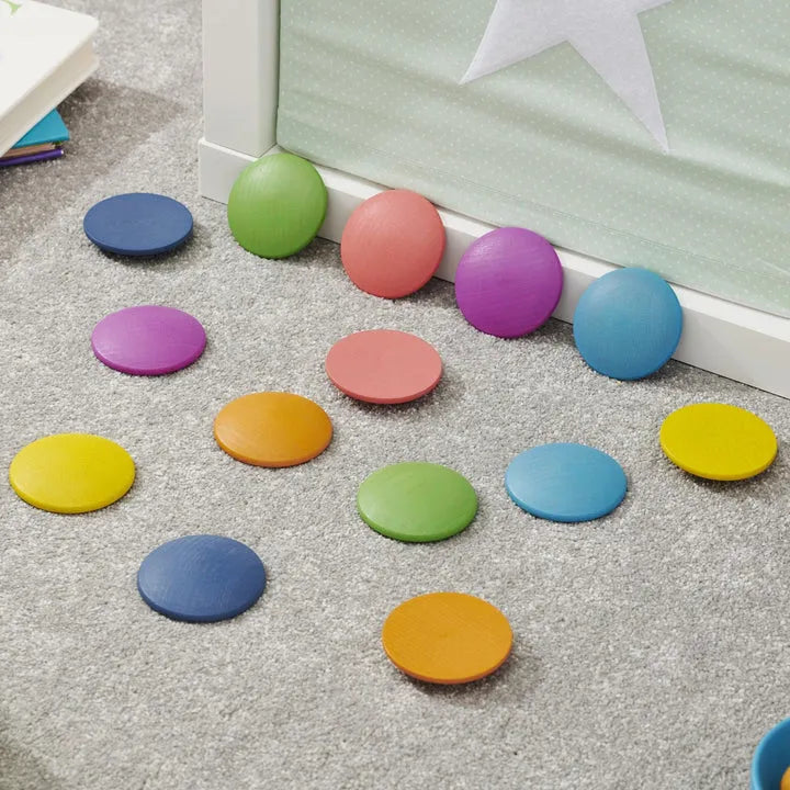 TickIT Rainbow Wooden Discs-TickIT Rainbow Wooden Discs