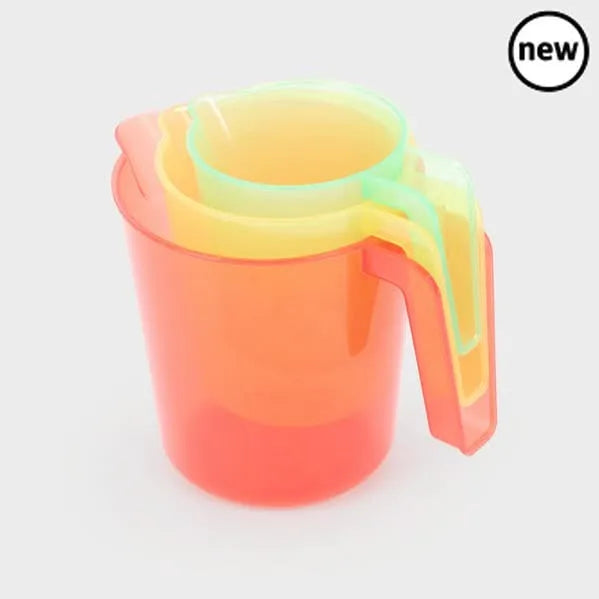 Tickit Translucent Colour Nesting Jugs-Tickit Translucent Colour Nesting Jugs