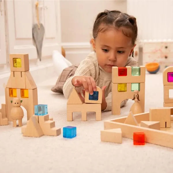 TickiT Wooden Building Gem Blocks-TickiT Wooden Building Gem Blocks