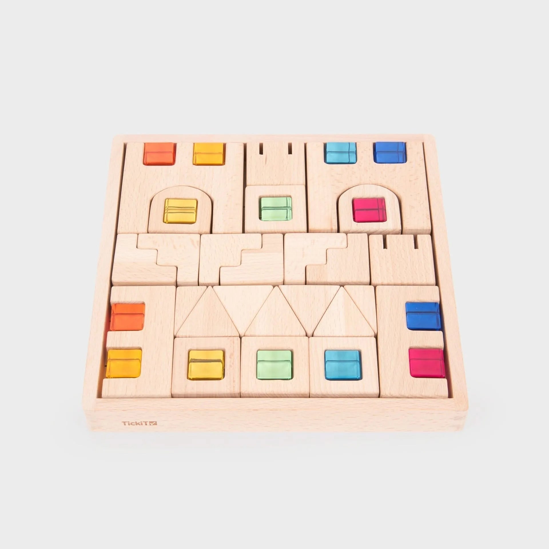 TickiT Wooden Building Gem Blocks-TickiT Wooden Building Gem Blocks