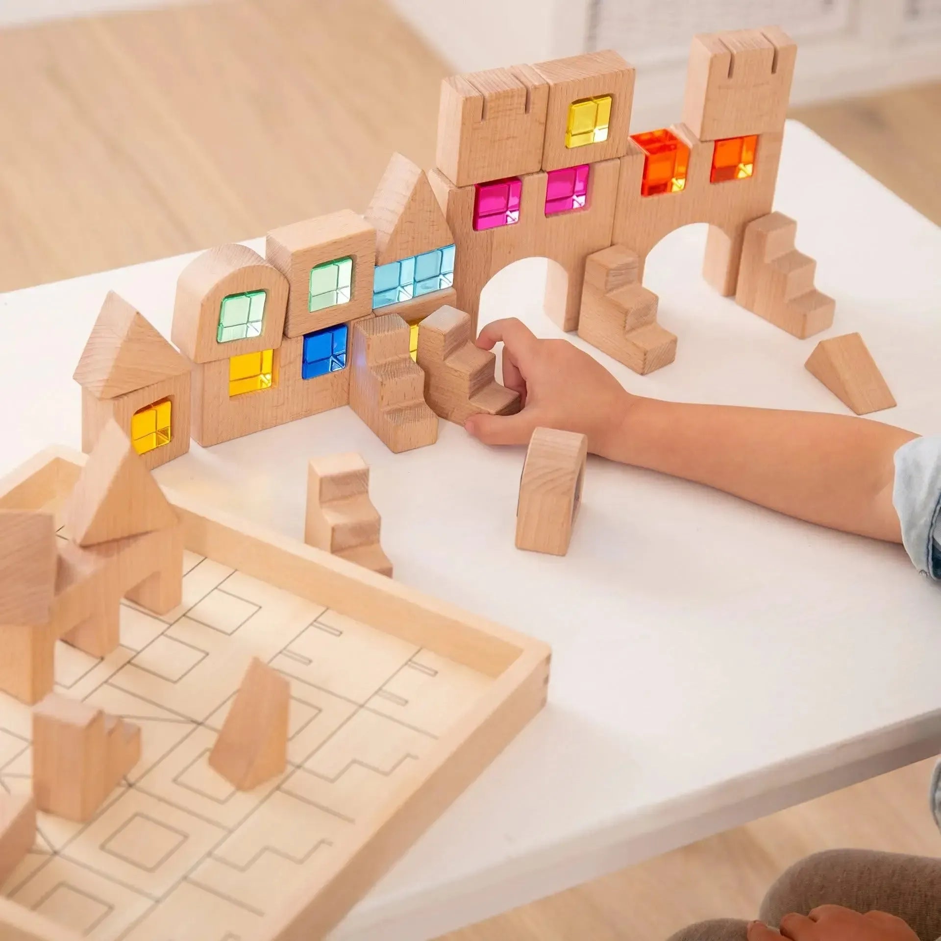 TickiT Wooden Building Gem Blocks-TickiT Wooden Building Gem Blocks