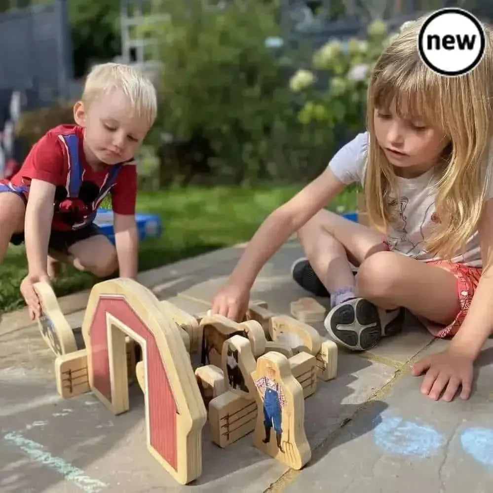 TickIT Wooden Farm Blocks 25pk-TickIT Wooden Farm Blocks 25pk