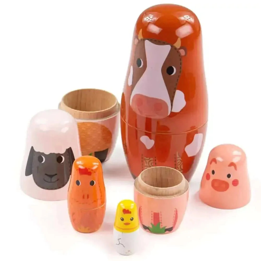 Tidlo Farm Animal Russian Dolls-Tidlo Farm Animal Russian Dolls