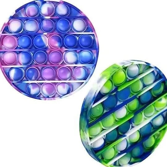 Tie Dye Push Fidget Popper Toy-Tie Dye Push Fidget Popper Toy