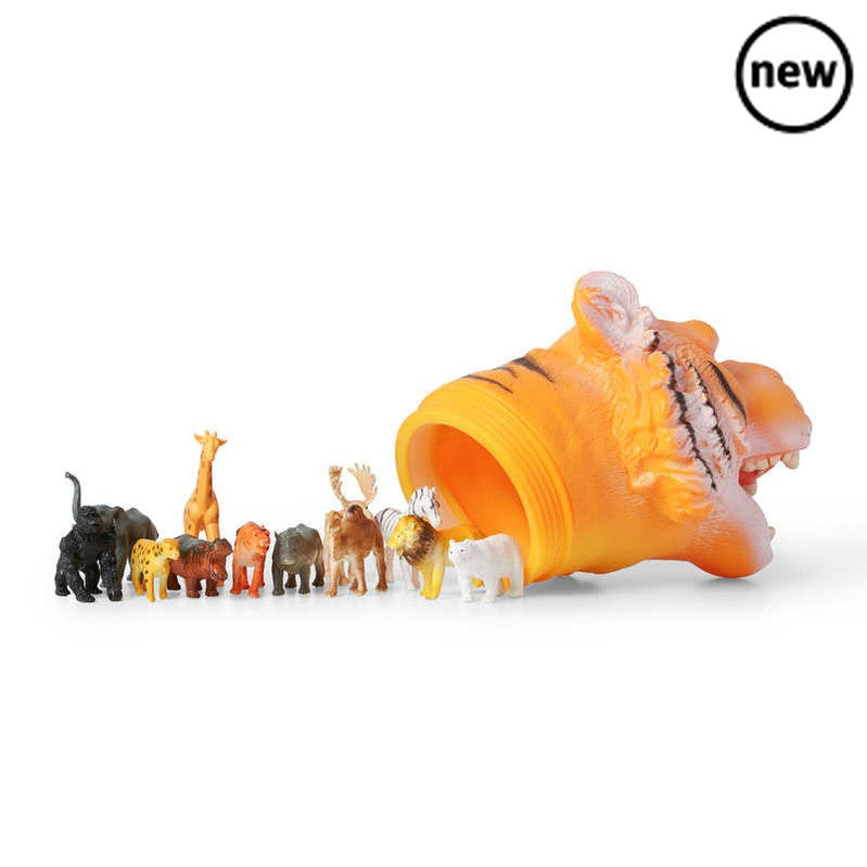 Tiger Head Tub, Introducing our Tiger Head Toy Tub, a unique and captivating storage solution that doubles as an impressive display piece. Crafted with exquisite detail, this bust showcases a fierce tiger baring its teeth, making it the perfect addition to any animal lover's collection.What sets this tiger head toy tub apart is its practicality. Flip it over and you'll discover a cleverly designed bottom section that doubles as a functional storage tub. The included lid ensures that your stored items are se