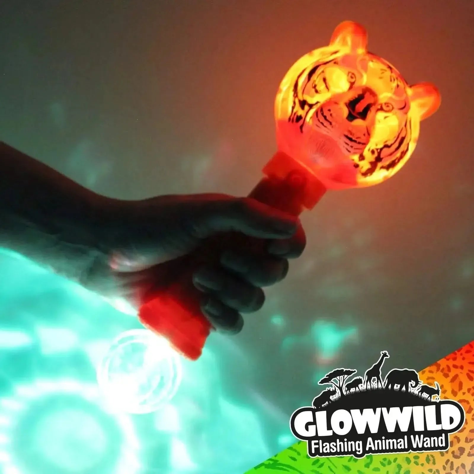 Tiger Mega Light Up Animal Wand 11"-Tiger Mega Light Up Animal Wand 11"