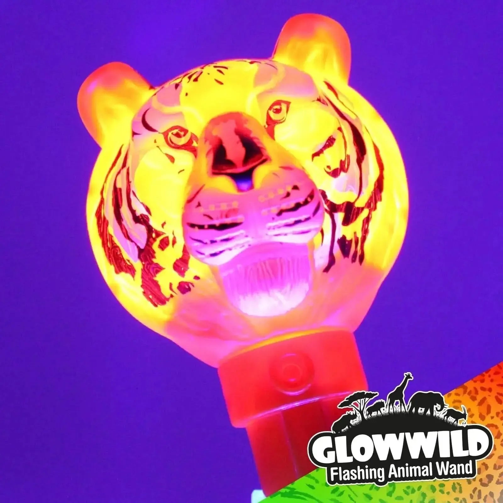 Tiger Mega Light Up Animal Wand 11"-Tiger Mega Light Up Animal Wand 11"