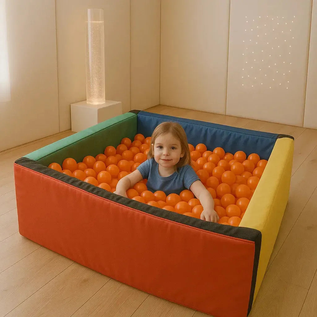 Toddler Square Ball Pool With 1000 Balls-Toddler Square Ball Pool With 1000 Balls