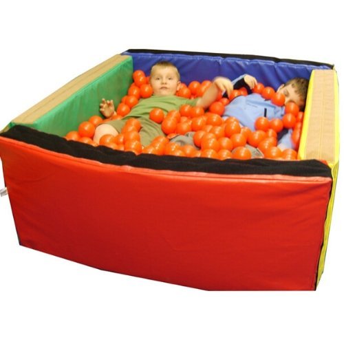 Toddler Square Ball Pool With 1000 Balls, The Toddler Square Ball Pool is an easy to assemble ball pool consisting of 4 x 12. 5cm thick side panels and a padded base. The Toddler Square Ball Pool is a scaled down version of the large ball pool, but particularly suitable for younger children and small groups. All pieces held into place with strong Velcro fastenings. Cover and 1000 balls included! Balls supplied in 4 x 500 tough ball bags for storage when required. Made from Phthalate free PVC Size: 120 x 120