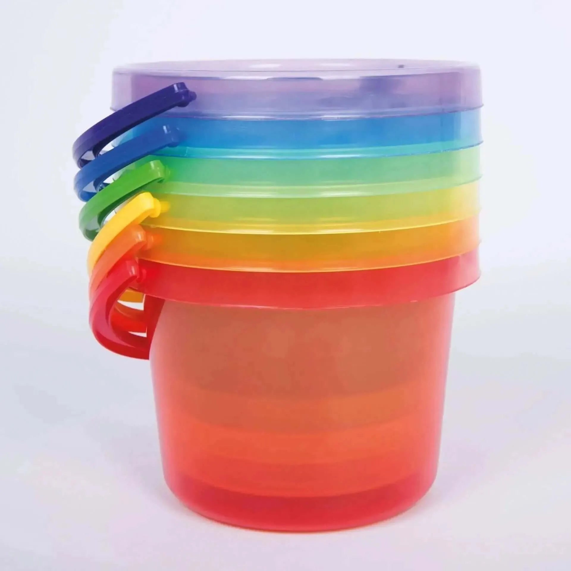Translucent Colour Bucket Set 6 Pack-Translucent Colour Bucket Set 6 Pack