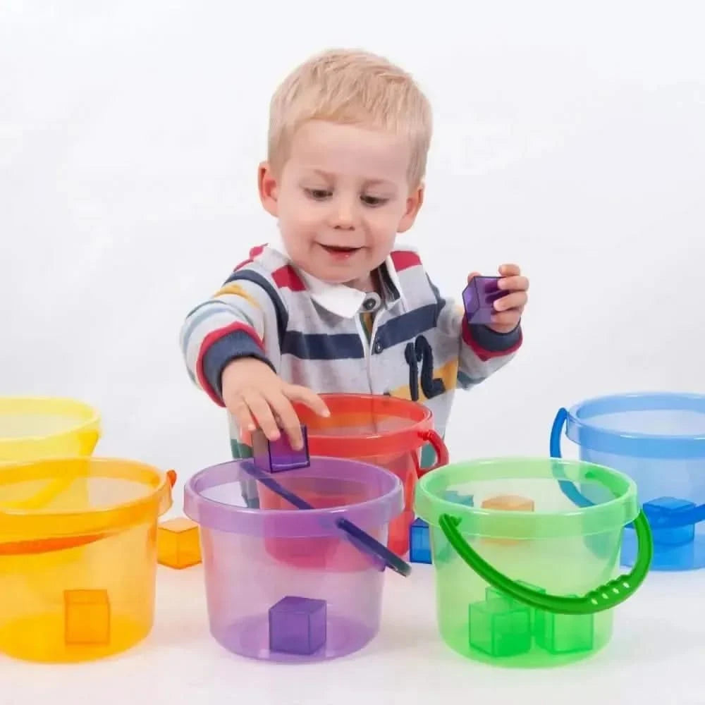 Translucent Colour Bucket Set 6 Pack-Translucent Colour Bucket Set 6 Pack