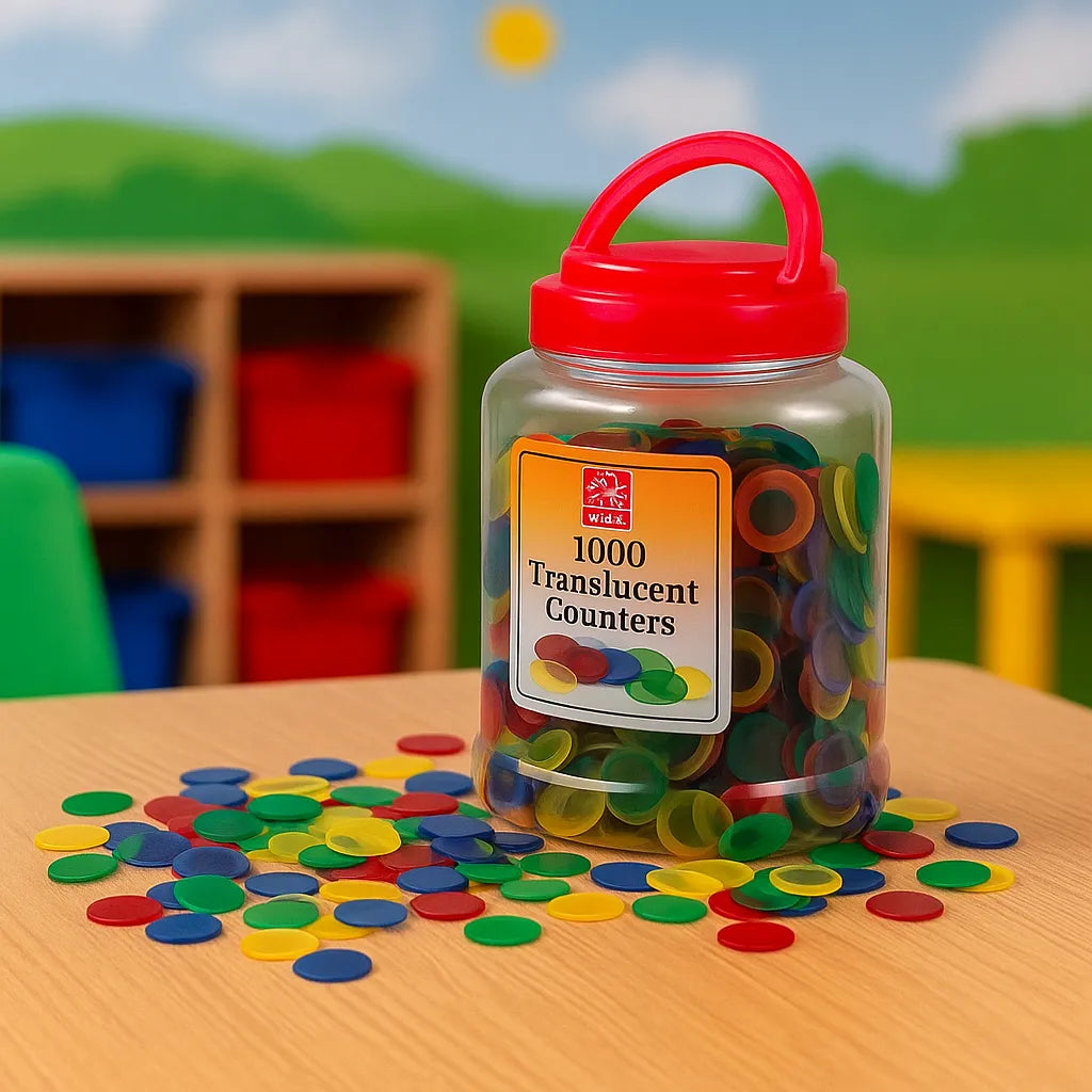 Translucent Colour Counters Set of 1000-Translucent Colour Counters Set of 1000