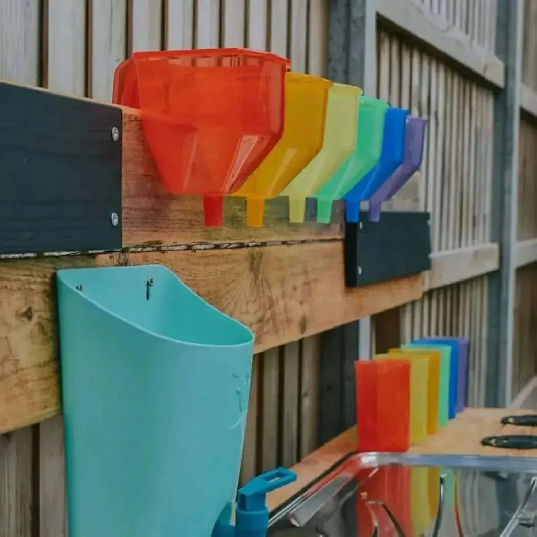 Translucent Colour Funnels Pk6-Translucent Colour Funnels Pk6