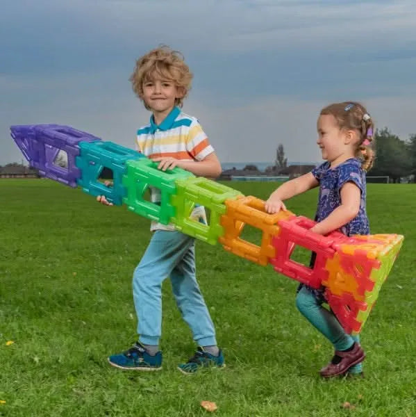 Translucent Giant Polydron Set-60 Pieces-Translucent Giant Polydron Set-60 Pieces