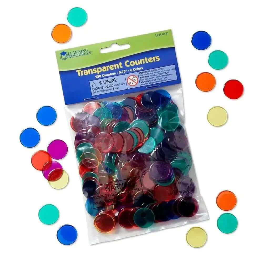 Transparent Counters Set of 250-Transparent Counters Set of 250