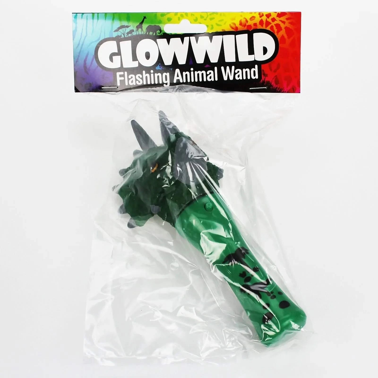 Triceratops Mini Light Up Animal Wand 7"-Triceratops Mini Light Up Animal Wand 7"