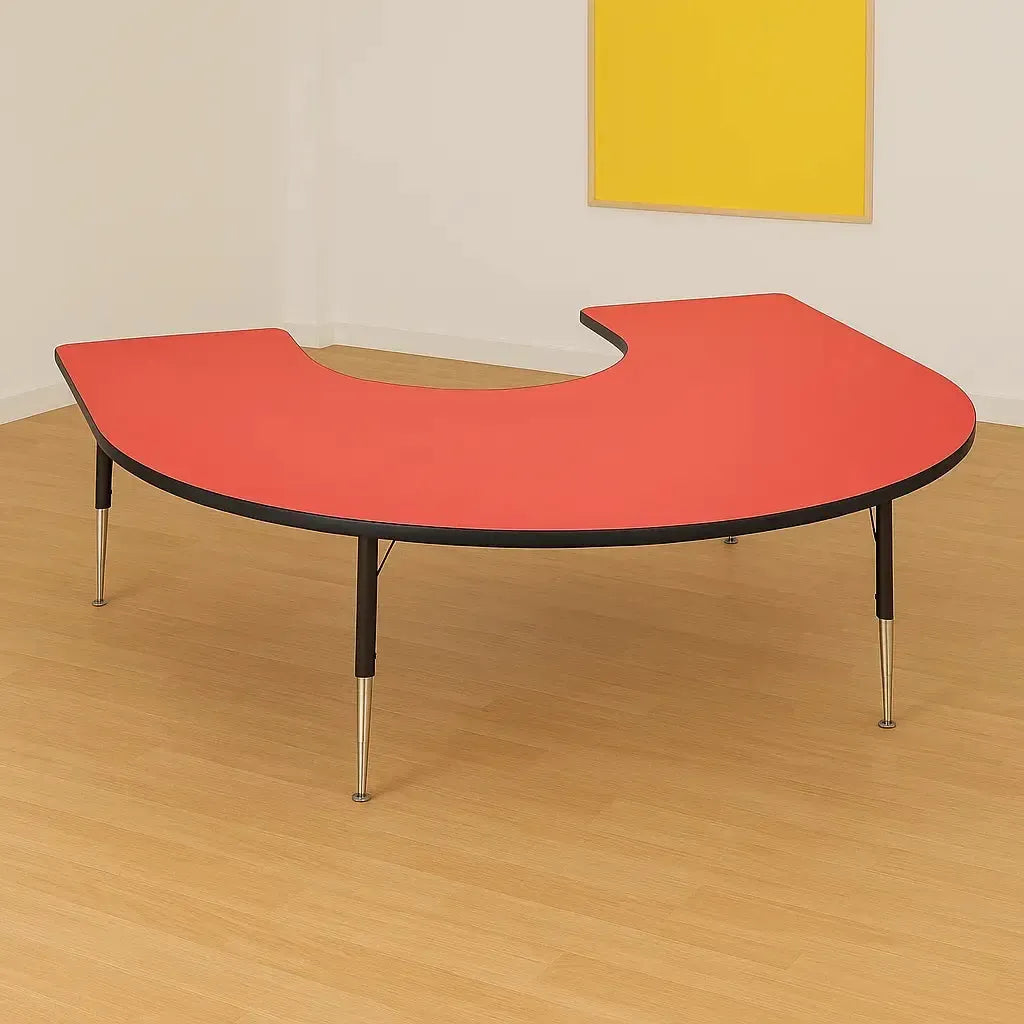 Tuf-Top™ Height Adjustable Horseshoe Table-Tuf-Top™ Height Adjustable Horseshoe Table