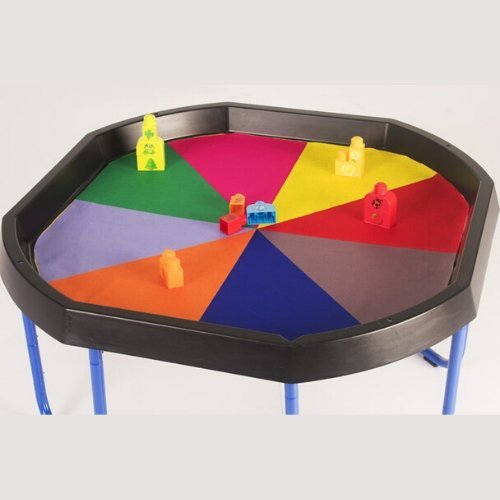 Tuff Tray Insert Double Sided Colour & Fractions, The Tuff Tray Insert Double Sided Colour & Fractions is designed with simple yet vibrant designs to engage and captivate young learners. Teachers can use this insert to display and create resources in a visually appealing and accessible way.This versatile mat can be used on the floor, tabletop, or in a play tray, making it suitable for various learning environments. It can be seamlessly incorporated into different areas and stages of the curriculum to provid