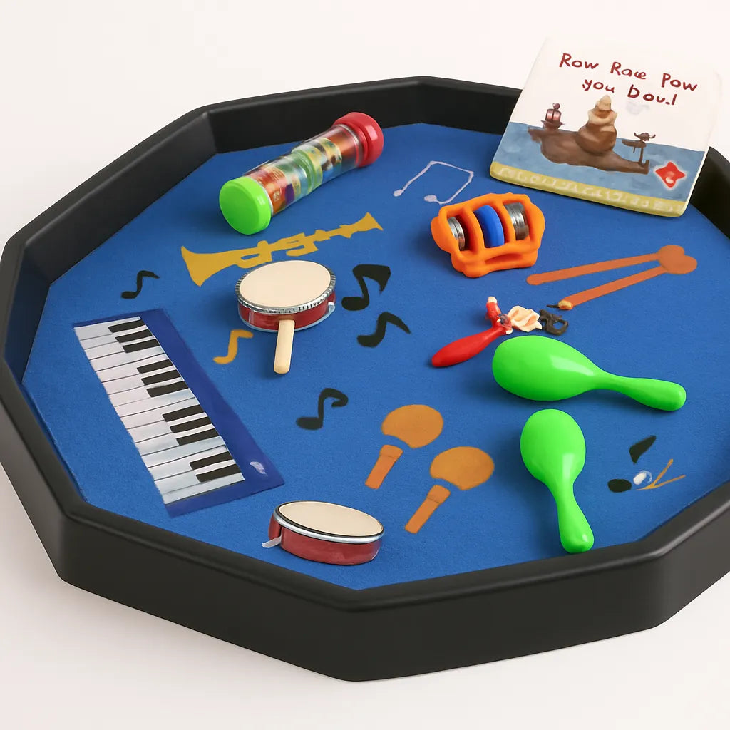Tuff Tray Insert Double Sided Music & Drama-Tuff Tray Insert Double Sided Music & Drama