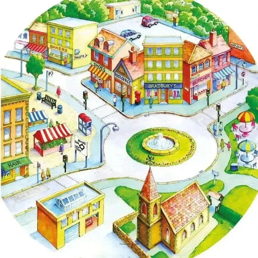 Tuff Tray Insert Town Scene Mat-Tuff Tray Insert Town Scene Mat
