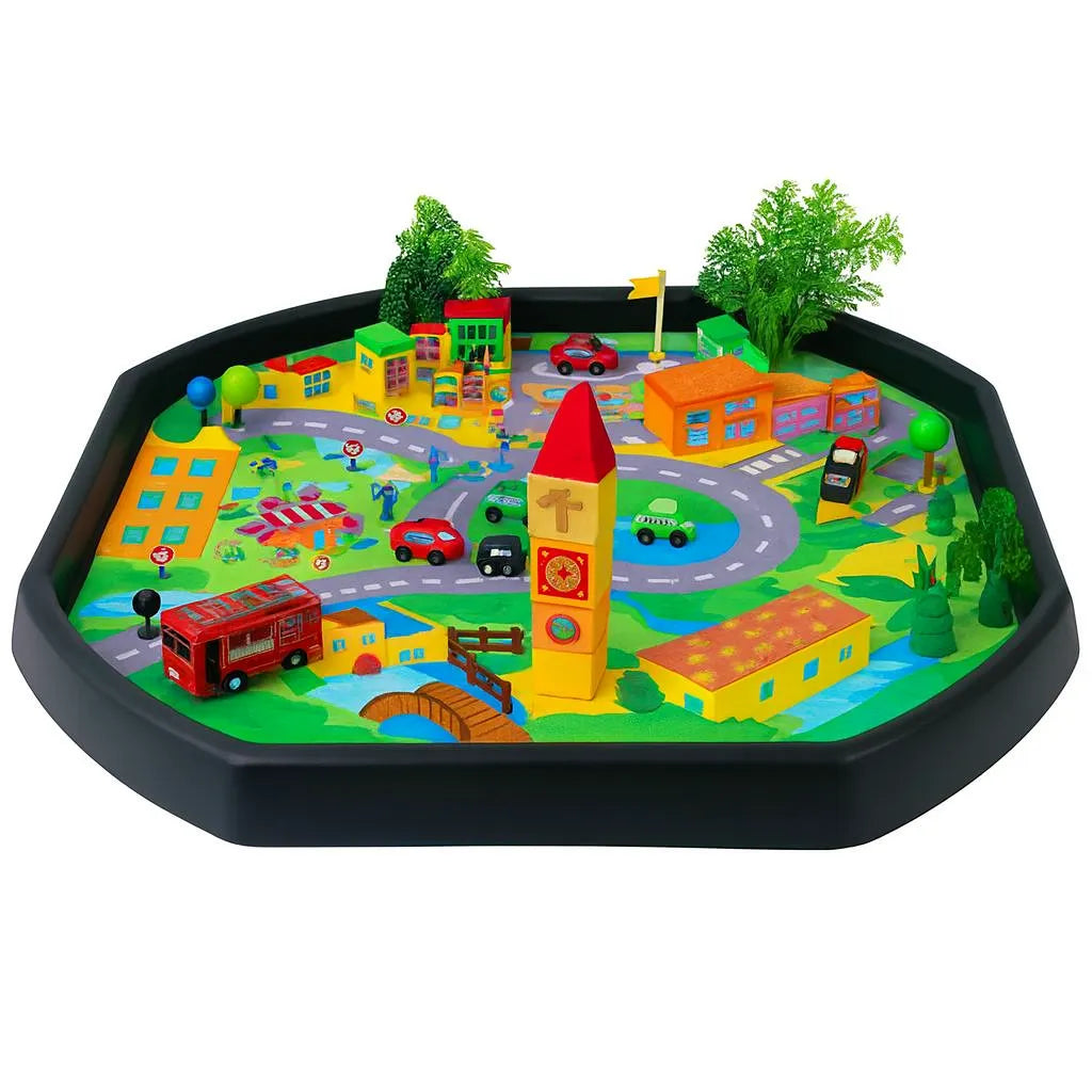 Tuff Tray Insert Town Scene Mat-Tuff Tray Insert Town Scene Mat
