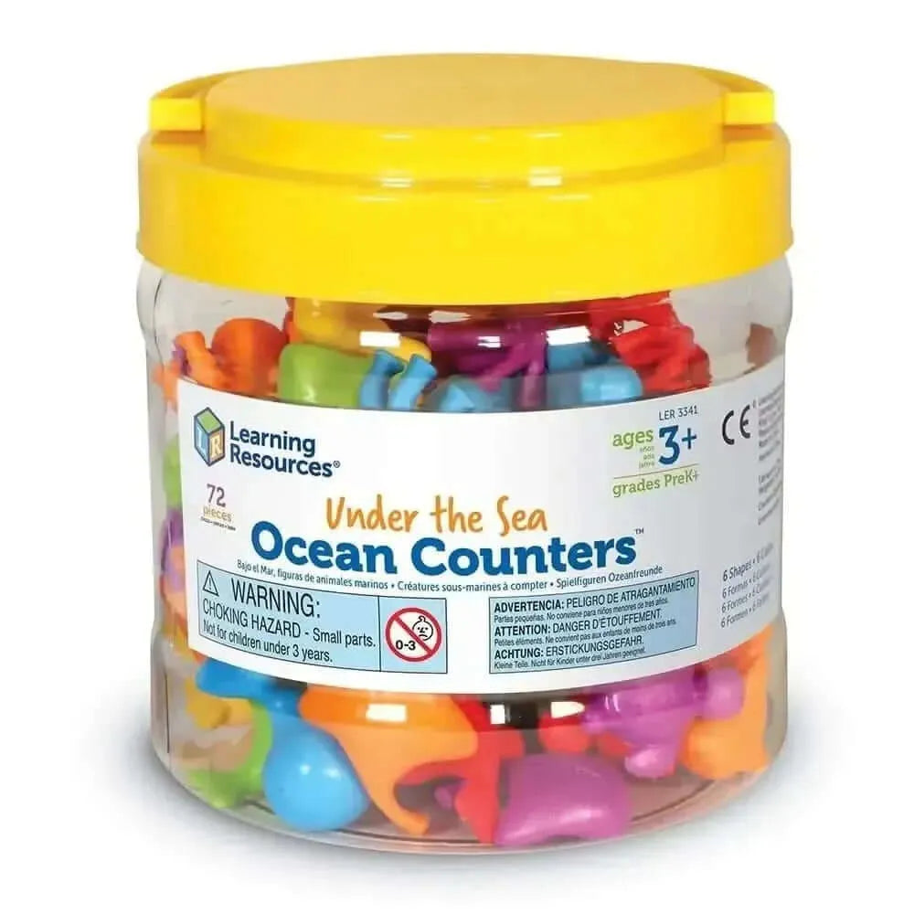 Under the Sea Ocean Counters Set of 72-Under the Sea Ocean Counters Set of 72