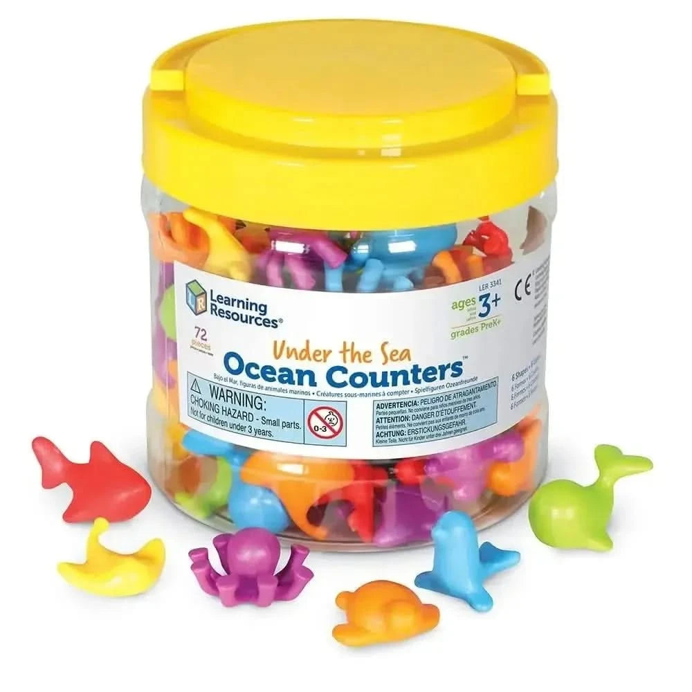 Under the Sea Ocean Counters Set of 72-Under the Sea Ocean Counters Set of 72