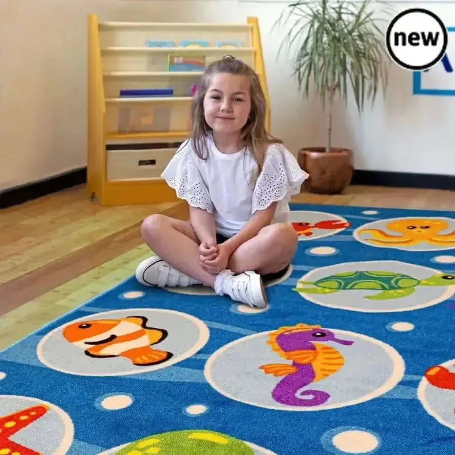 Under the Sea Rectangular Placement Carpet-Under the Sea Rectangular Placement Carpet