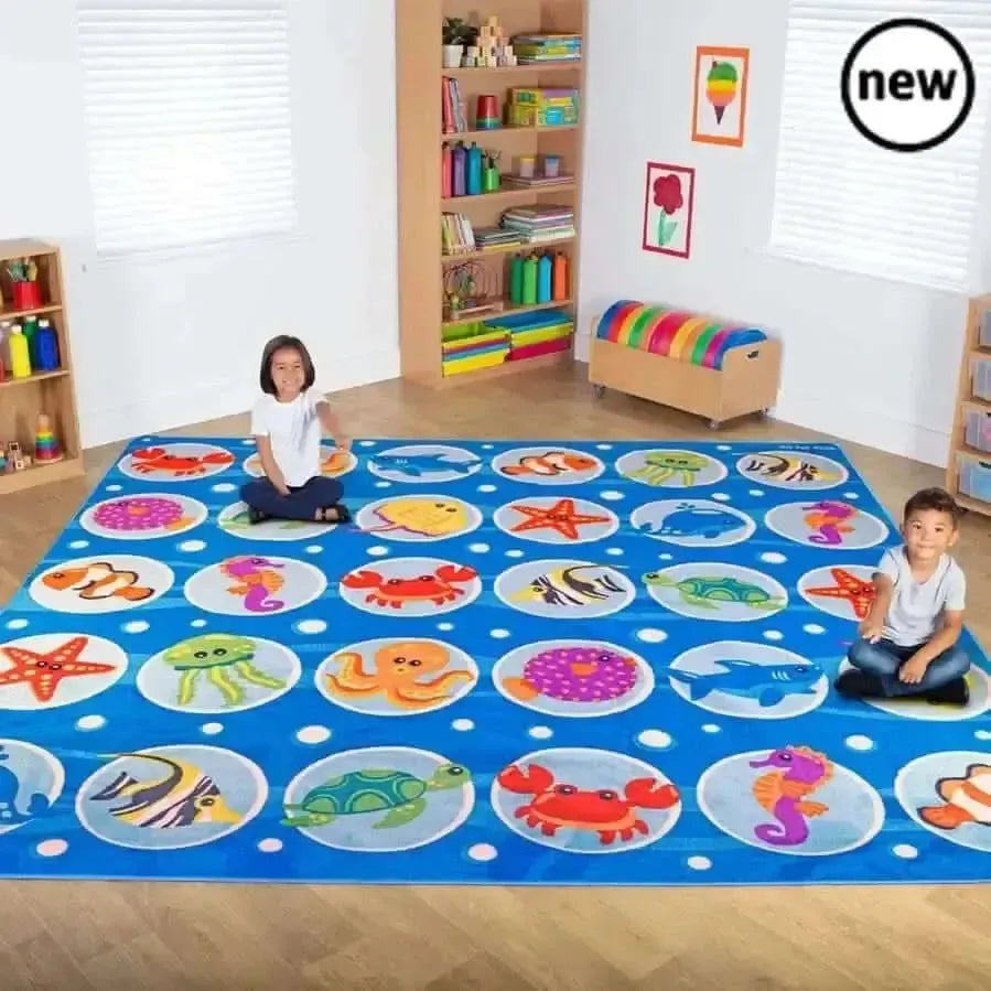 Under the Sea Rectangular Placement Carpet-Under the Sea Rectangular Placement Carpet