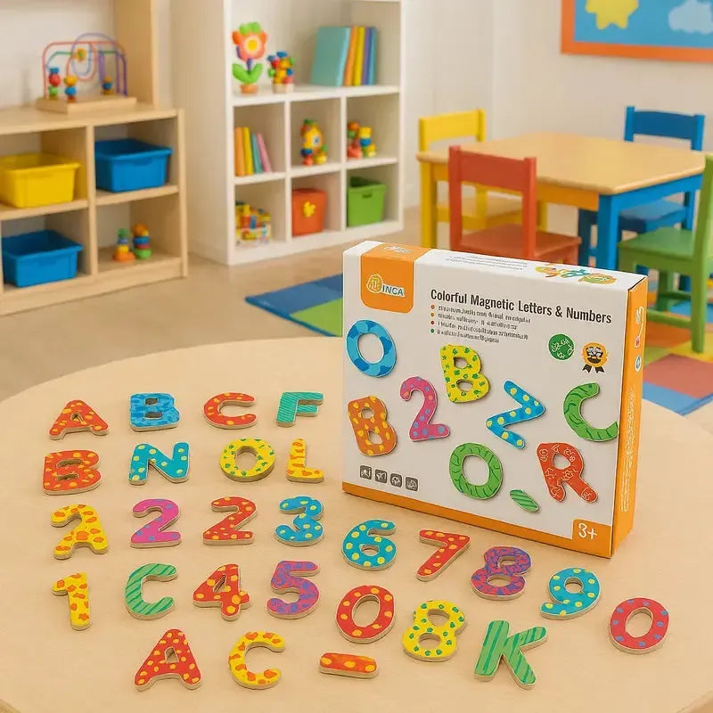 Viga Colourful Magnetic Letters and Numbers-Viga Colourful Magnetic Letters and Numbers