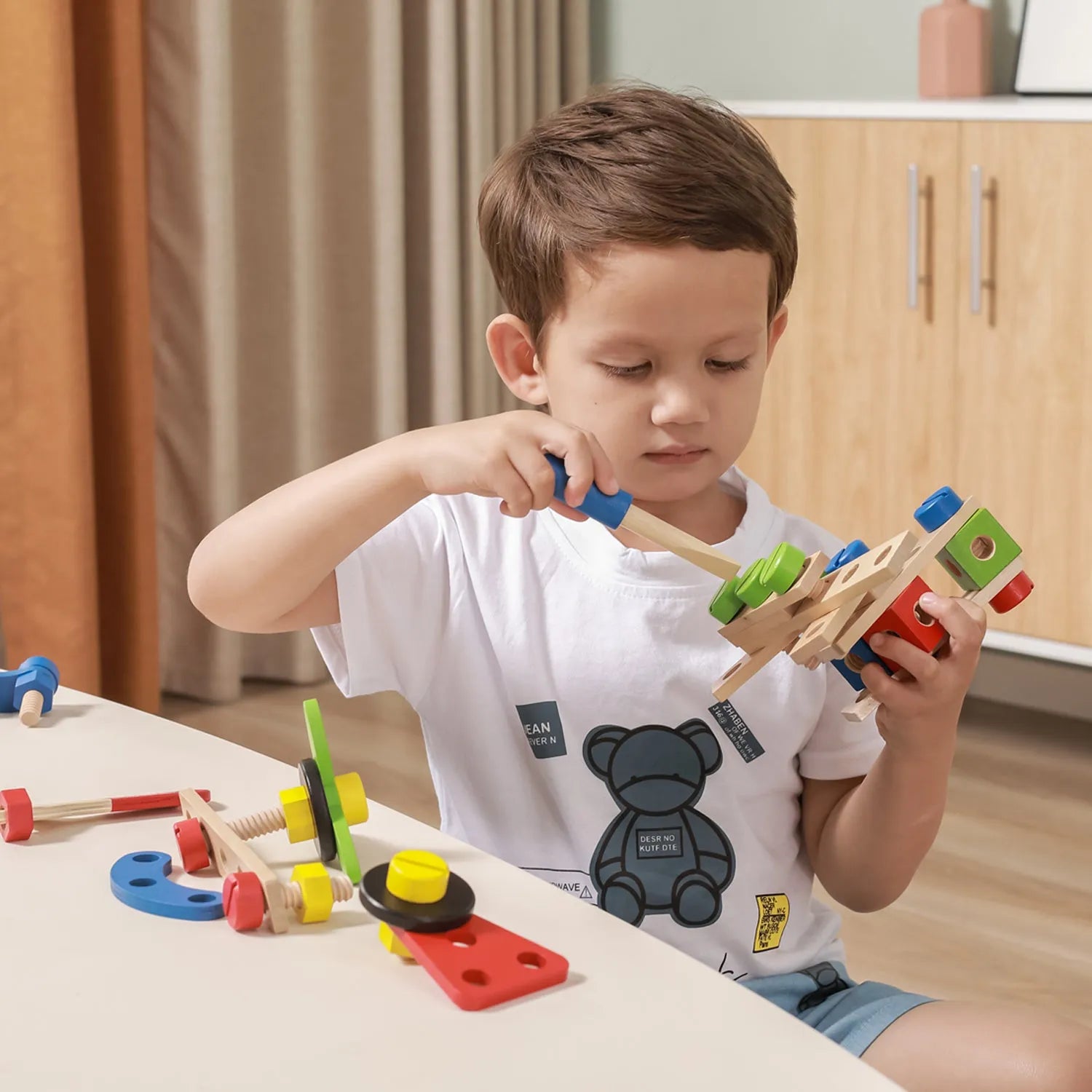 Viga Toys Wooden Construction Block Set-Viga Toys Wooden Construction Block Set