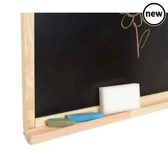 Wall Hanging Dry Wipe Board and Chalkboard Easel-Wall Hanging Dry Wipe Board and Chalkboard Easel