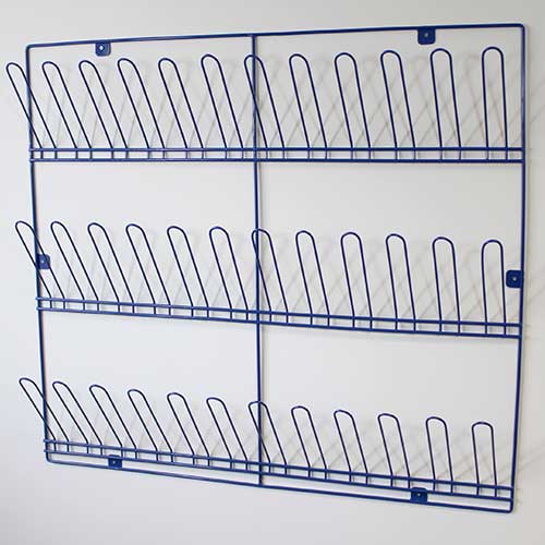 Wall Mountable Wellie Rack, Introducing the Wall Mountable Wellie Rack, the ultimate storage solution for classroom cloakrooms! Say goodbye to the clutter of scattered wellies with this innovative and easy-to-use rack.Designed to provide a practical and space-saving storage option, the Wall Mountable Wellie Rack ensures that wellies of all sizes can be neatly organized. With its sturdy construction and efficient design, this rack can hold up to 18 pairs of wellies securely in place.Installation is a breeze 