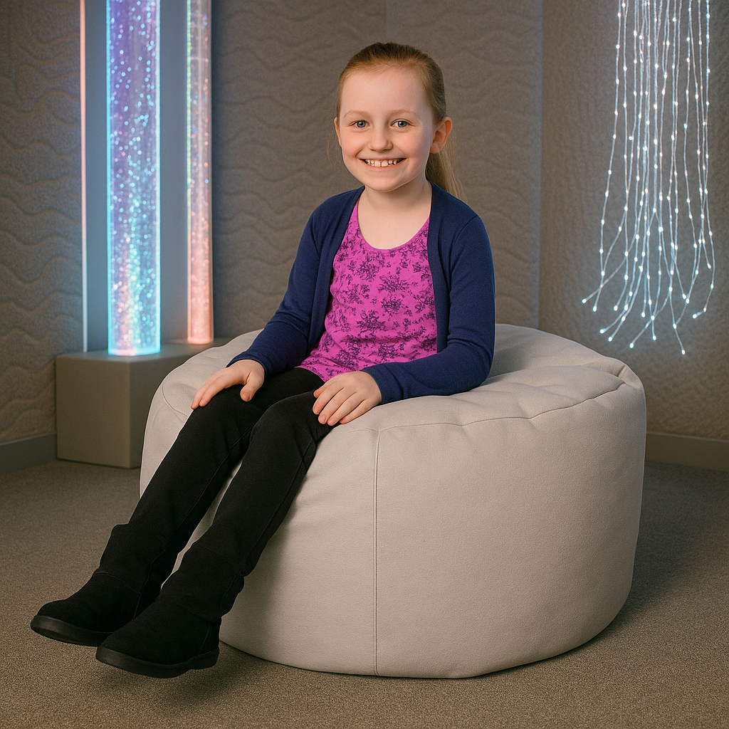 White UV Reflective Beanbag