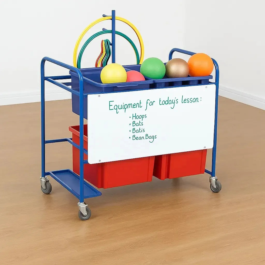 Whiteboard PE Storage Trolley-Whiteboard PE Storage Trolley