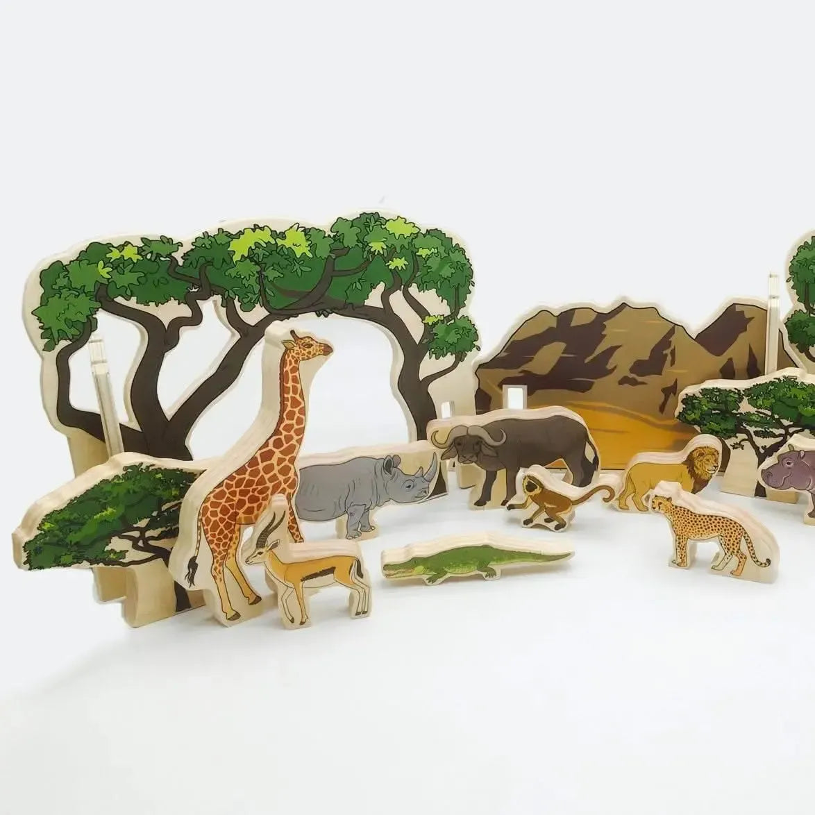 Wooden Animals In The Wild-Wooden Animals In The Wild