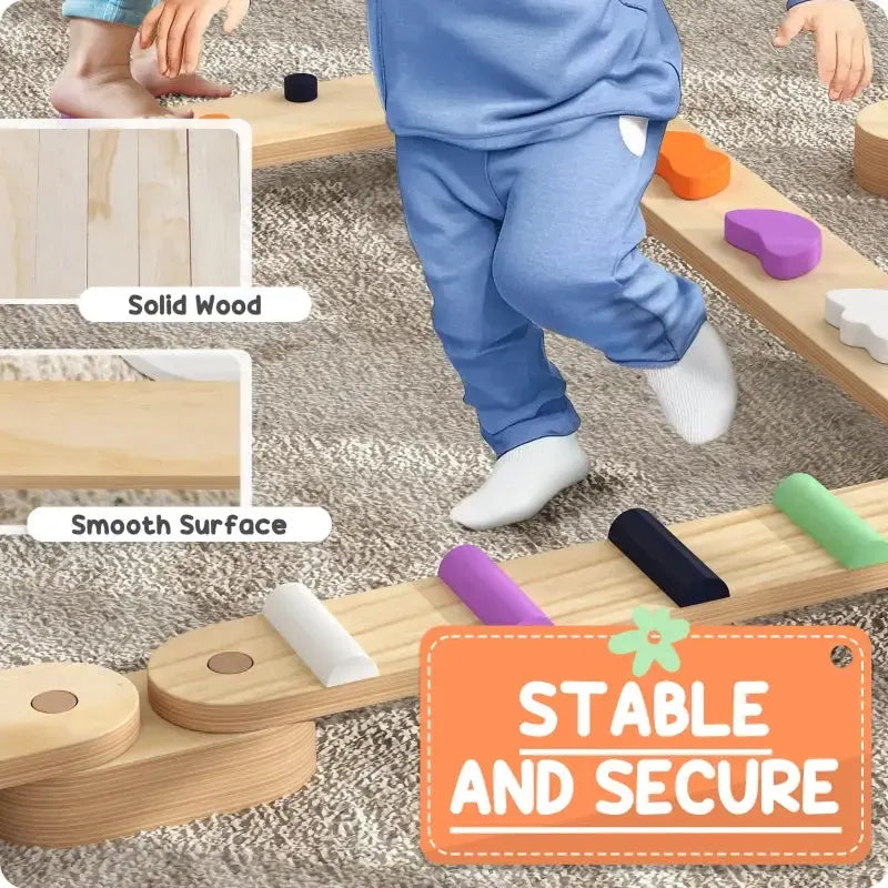 Wooden Balance Beam Set-Wooden Balance Beam Set