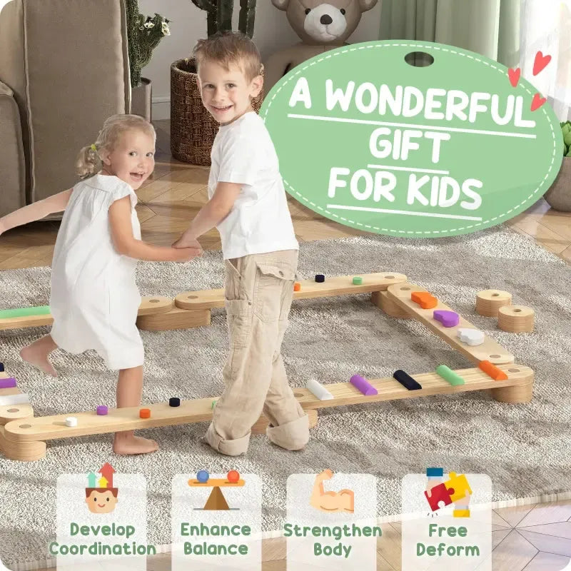 Wooden Balance Beam Set-Wooden Balance Beam Set