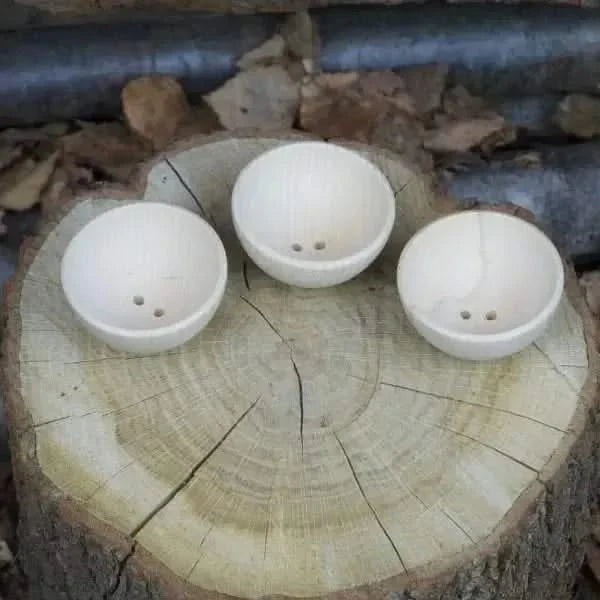 Wooden Bowls Set of 3 (70mm dia)-Wooden Bowls Set of 3 (70mm dia)